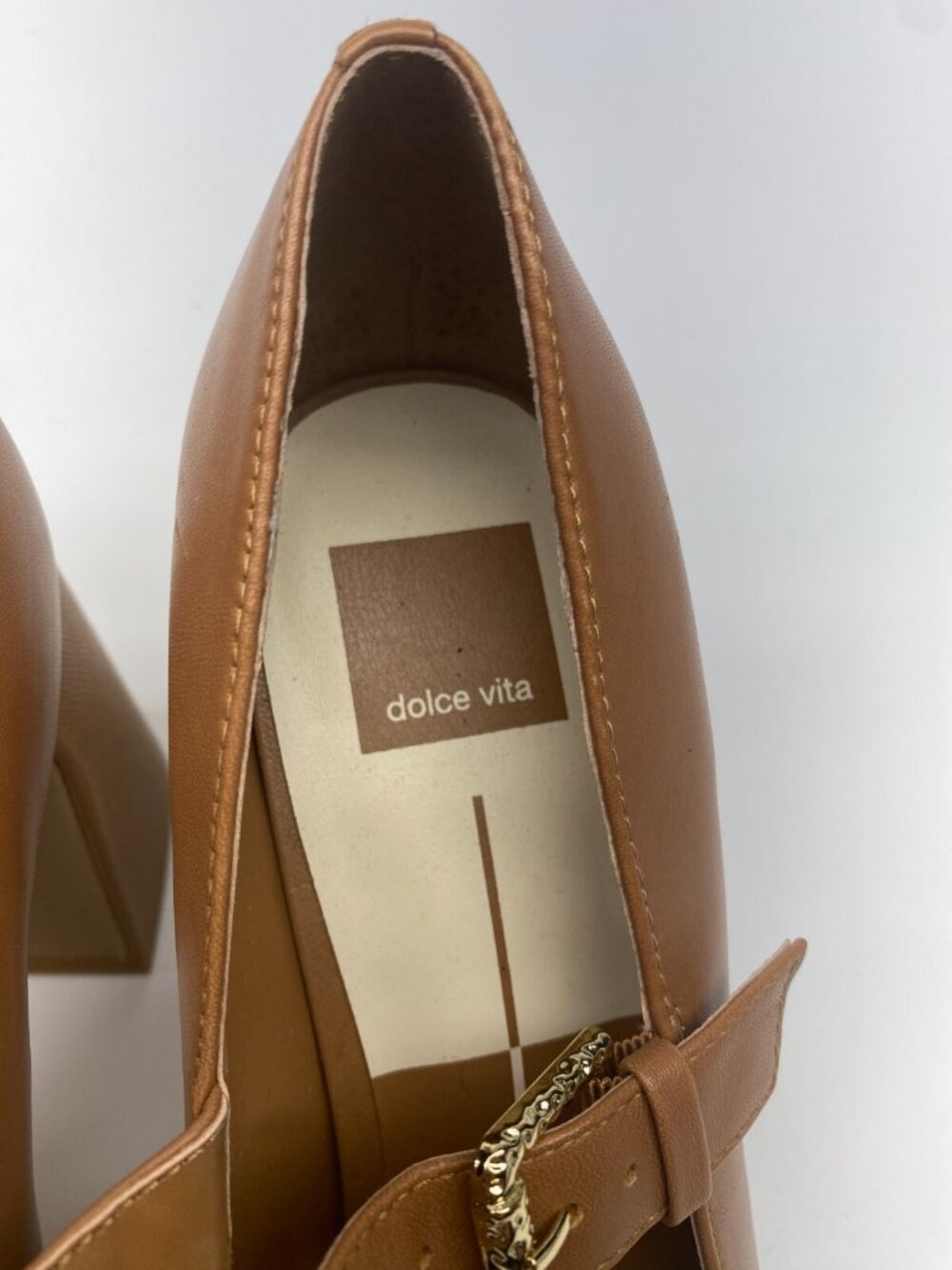 Dolce Vita Women's Lakota Mary Jane Caramel Heels Sz 10 - Picture 3 of 10